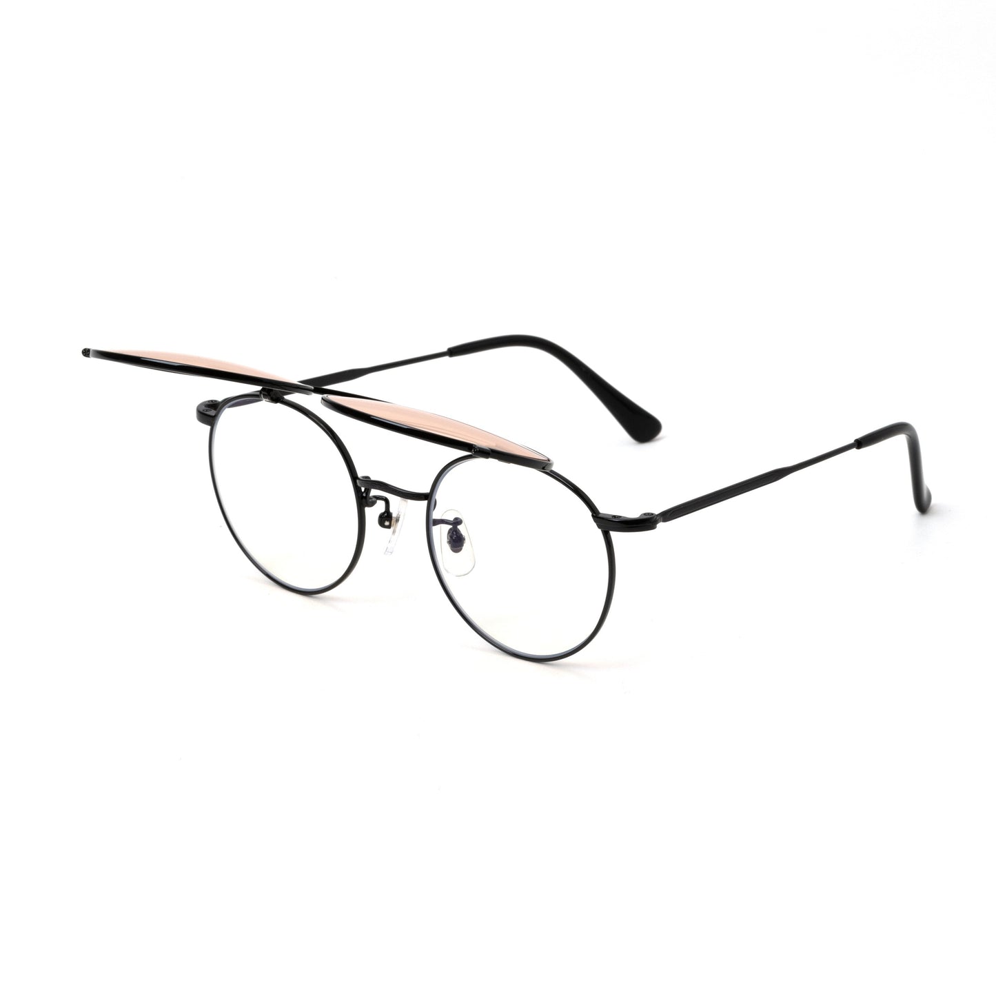 FLIP UP TYPE CIRCLE METAL GLASSES