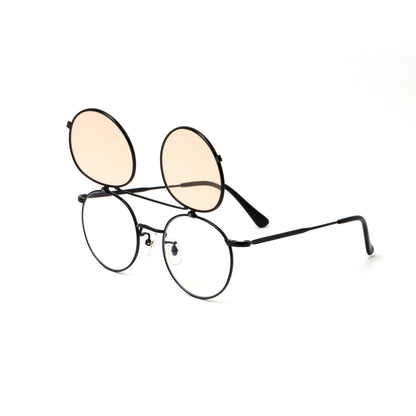 FLIP UP TYPE CIRCLE METAL GLASSES