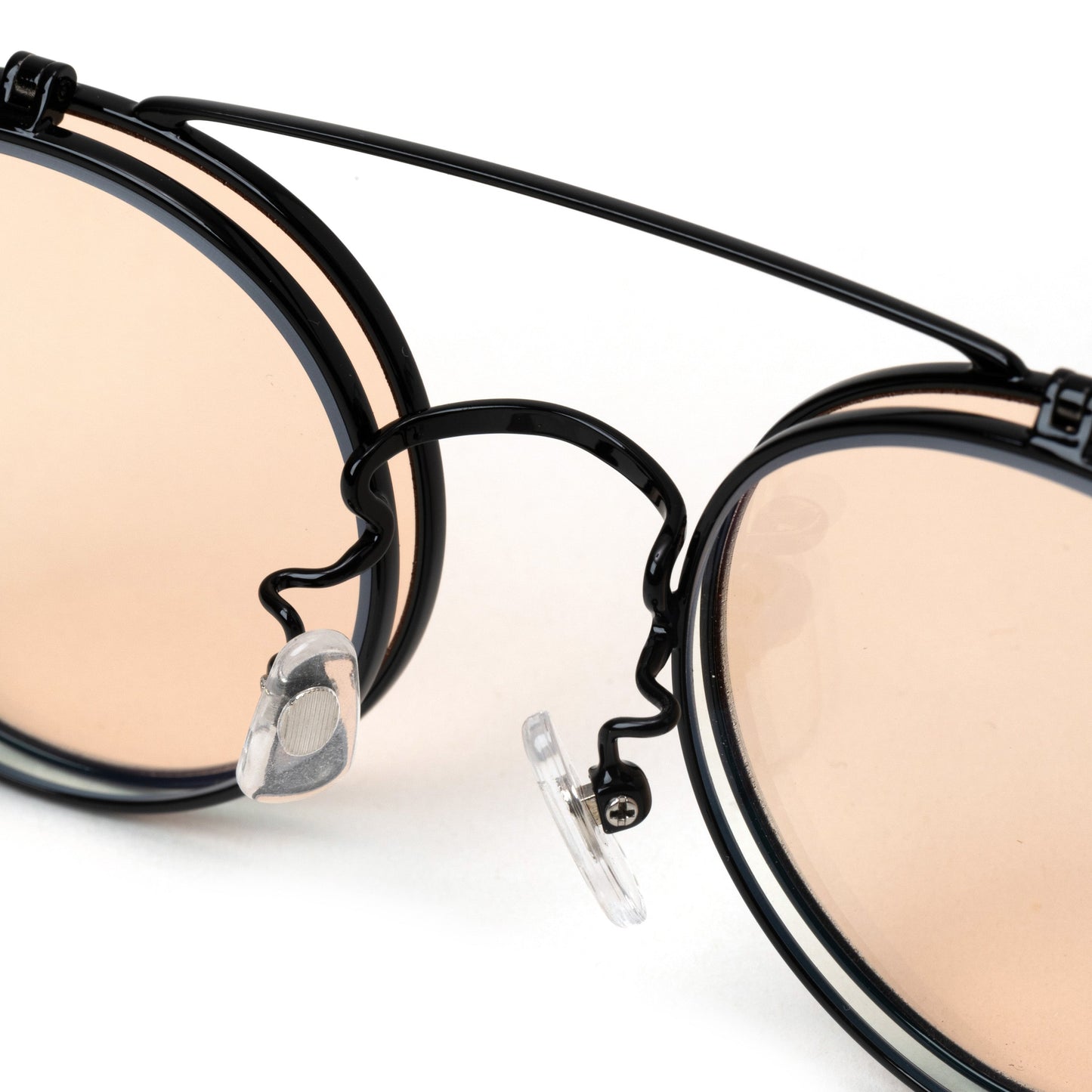 FLIP UP TYPE CIRCLE METAL GLASSES