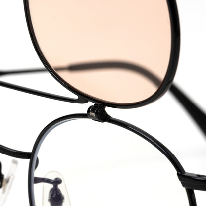 FLIP UP TYPE CIRCLE METAL GLASSES